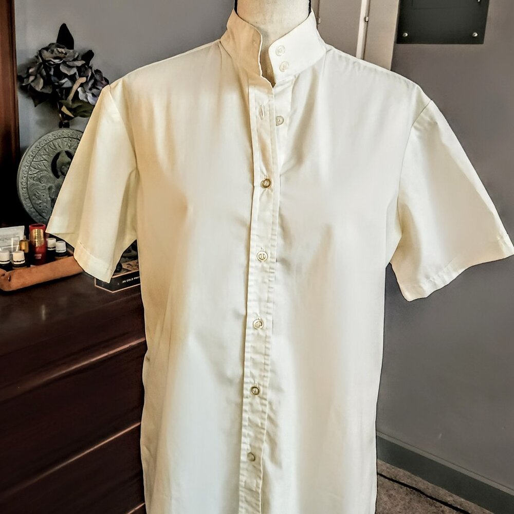 Devon-aire Equestrian White Short Sleeve Hunt Shirt Women's Size 36R